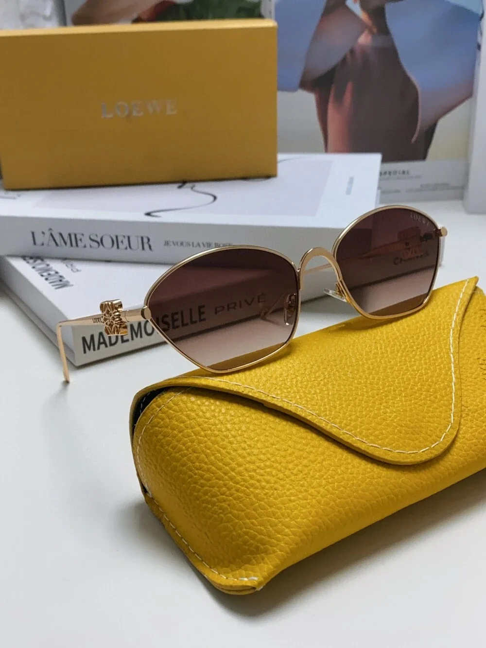 Loewe Metallic Hexagonal Sunglasses